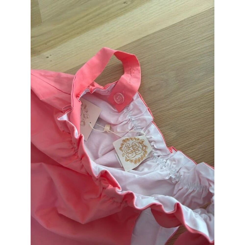New Beaufort Bonnet Company Maebelle girls coral bow dress size 8 - Picture 5 of 7